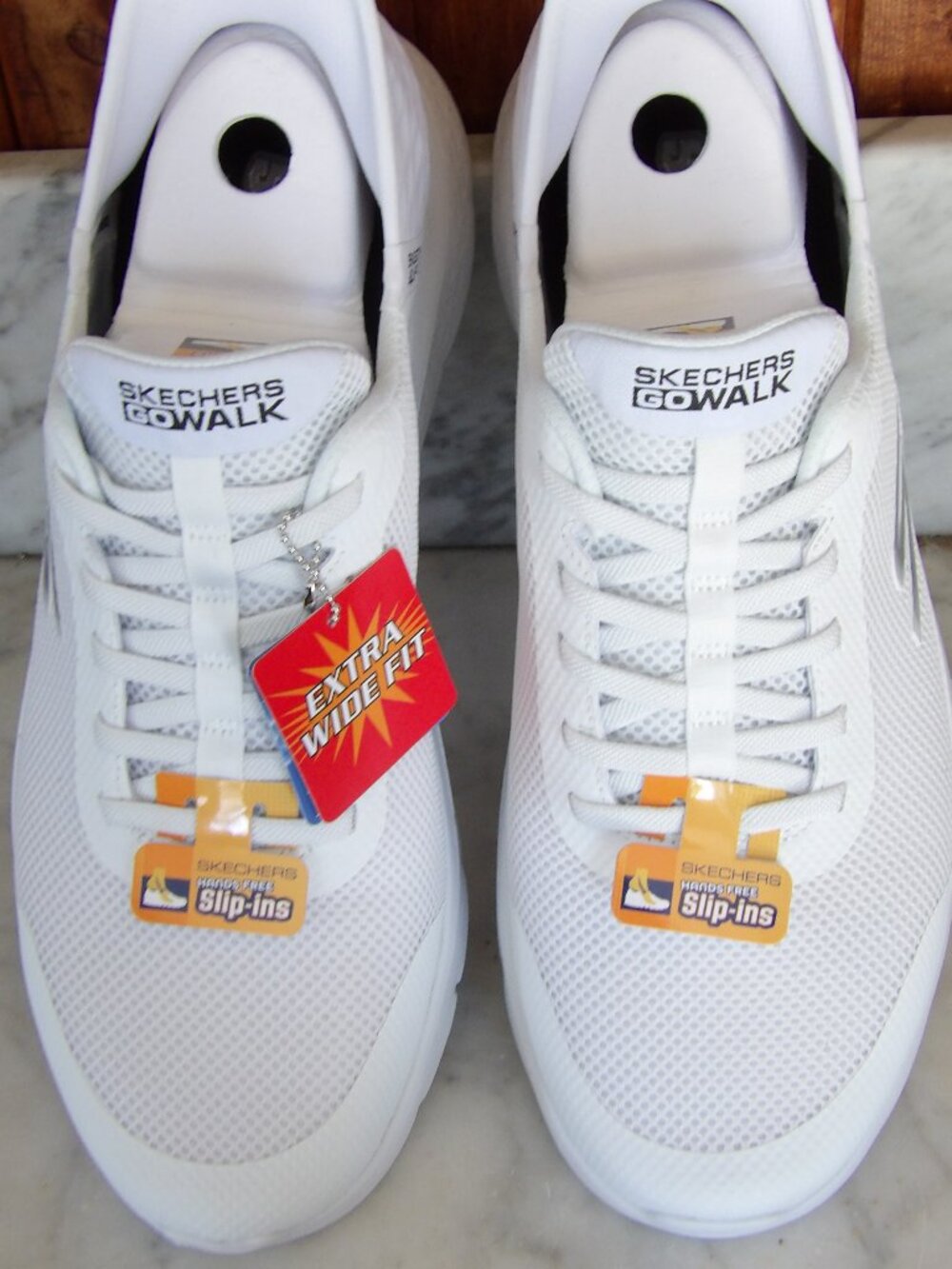 Skechers Slip-ins GO WALK Flex - Hands Up White Men's US 15 Extra Wide